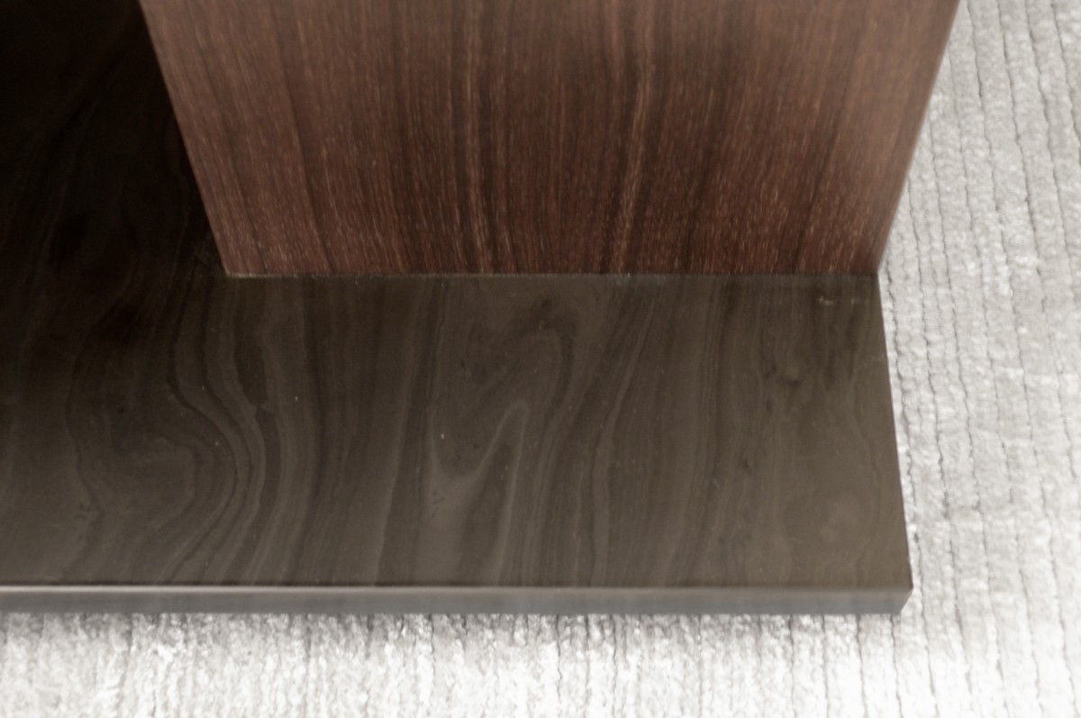 table noyer et marbre