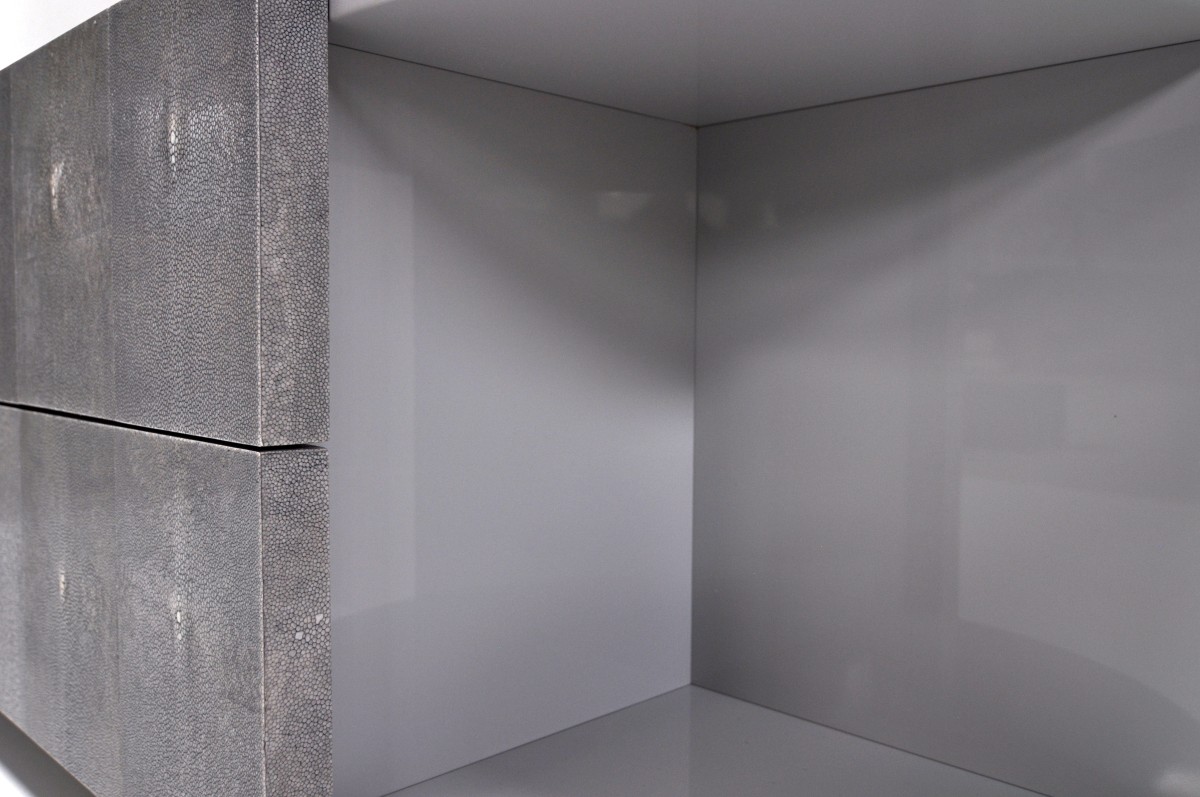 rangement bois laqué et galuchat