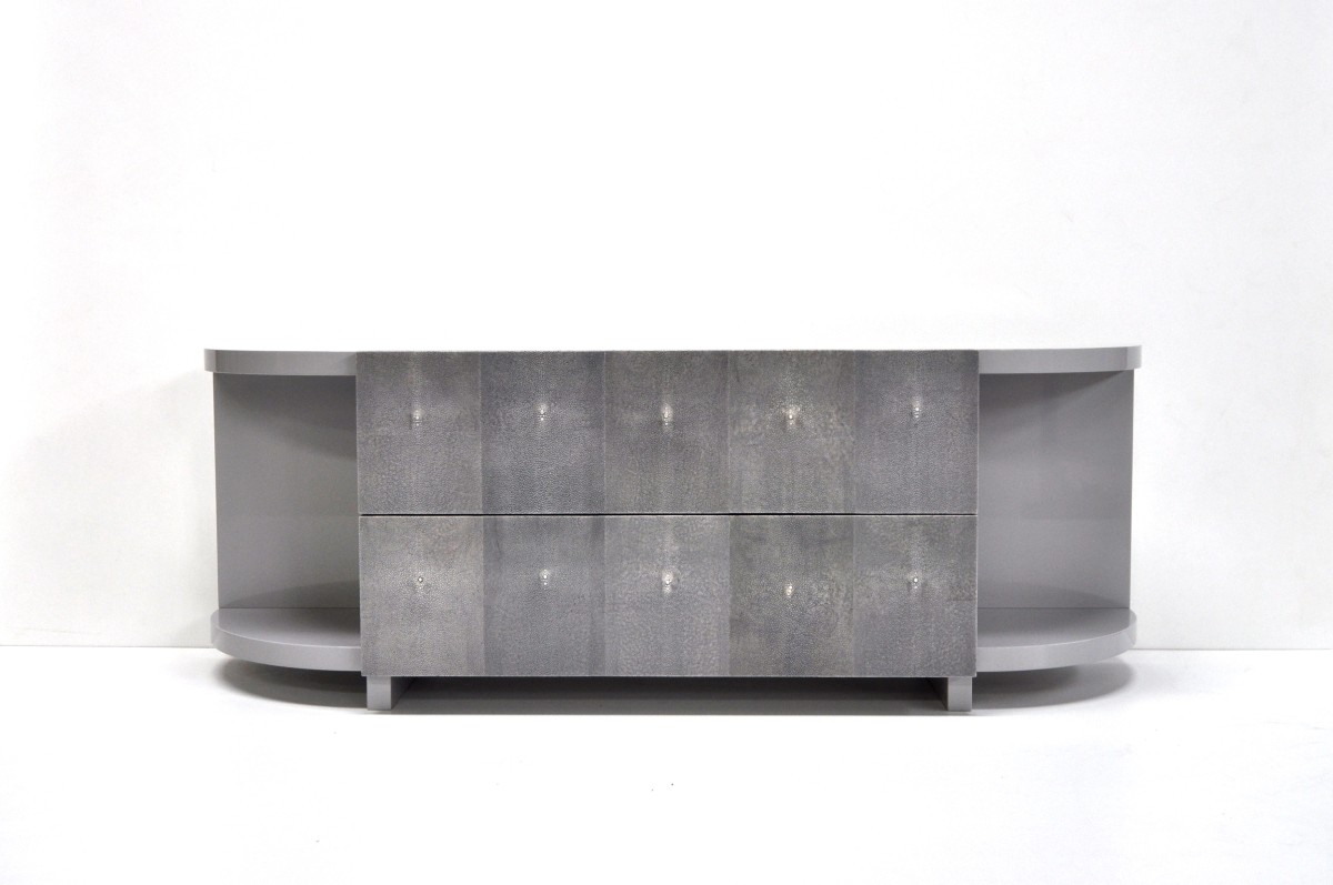 rangement bois laqué et galuchat